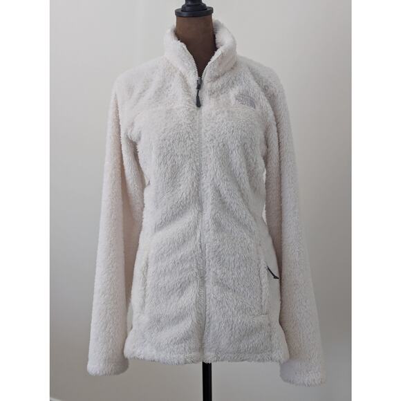 The North Face Osito 2 Fleece Sherpa Fuzzy White Zip Jacket with Collar Sz S - Picture 2 of 8